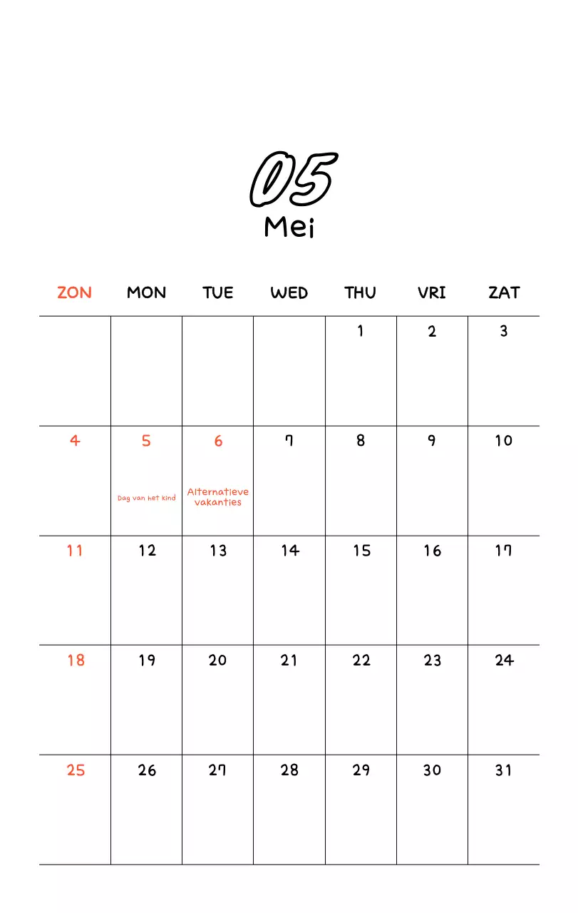 Schattige nieuwjaarskalender