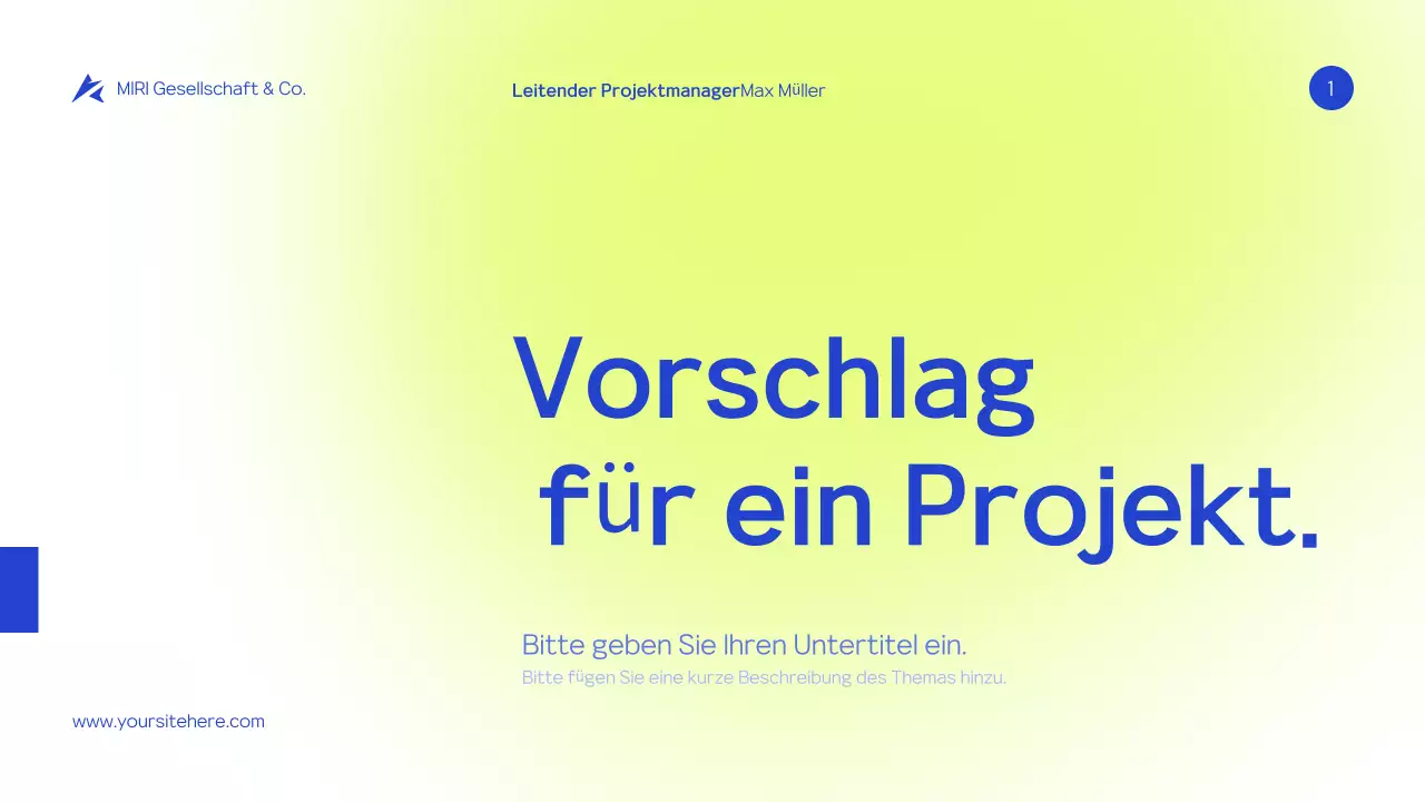 Grünes modernes Projektvorschlagsdokument