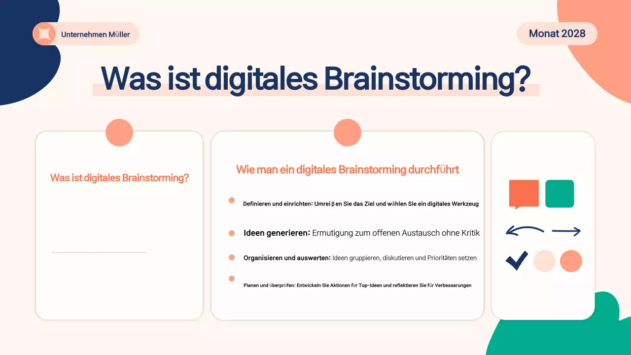 beige modernes Brainstorming-Material