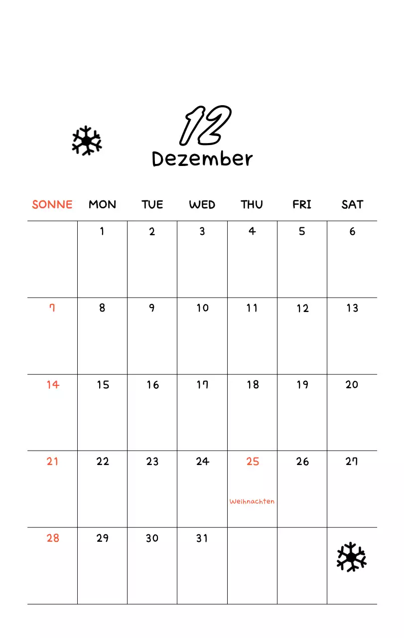 Niedlicher Neujahrs-Fotokalender