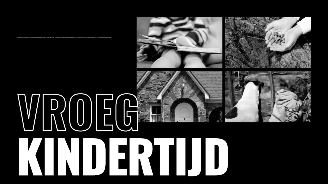 Zwart-wit biografiepresentatie