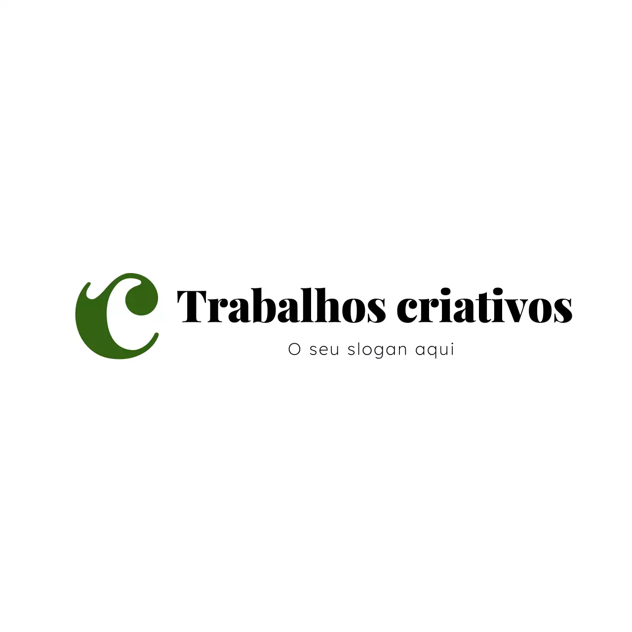 design moderno de logótipo verde