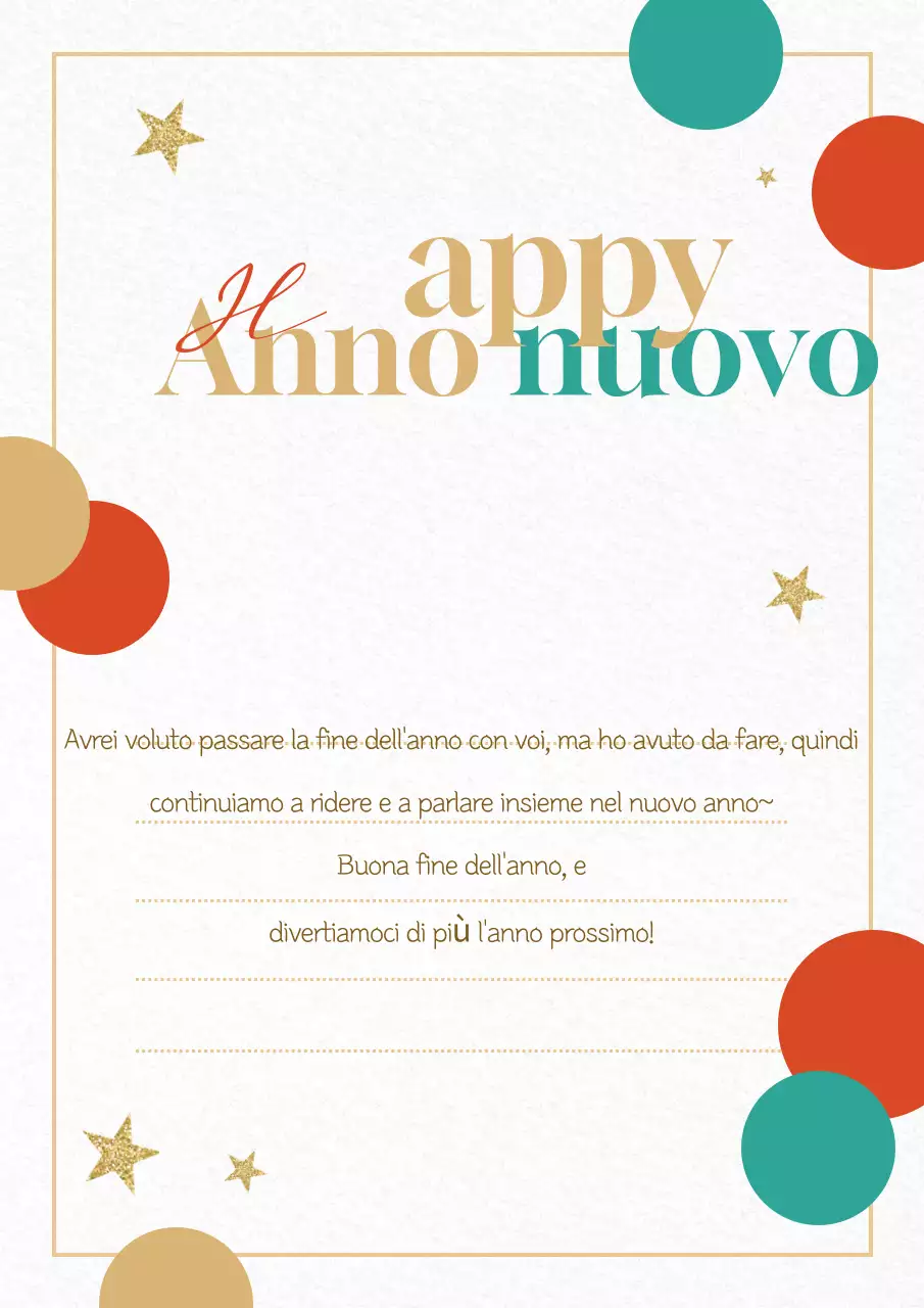 Beige Semplici auguri di buon anno