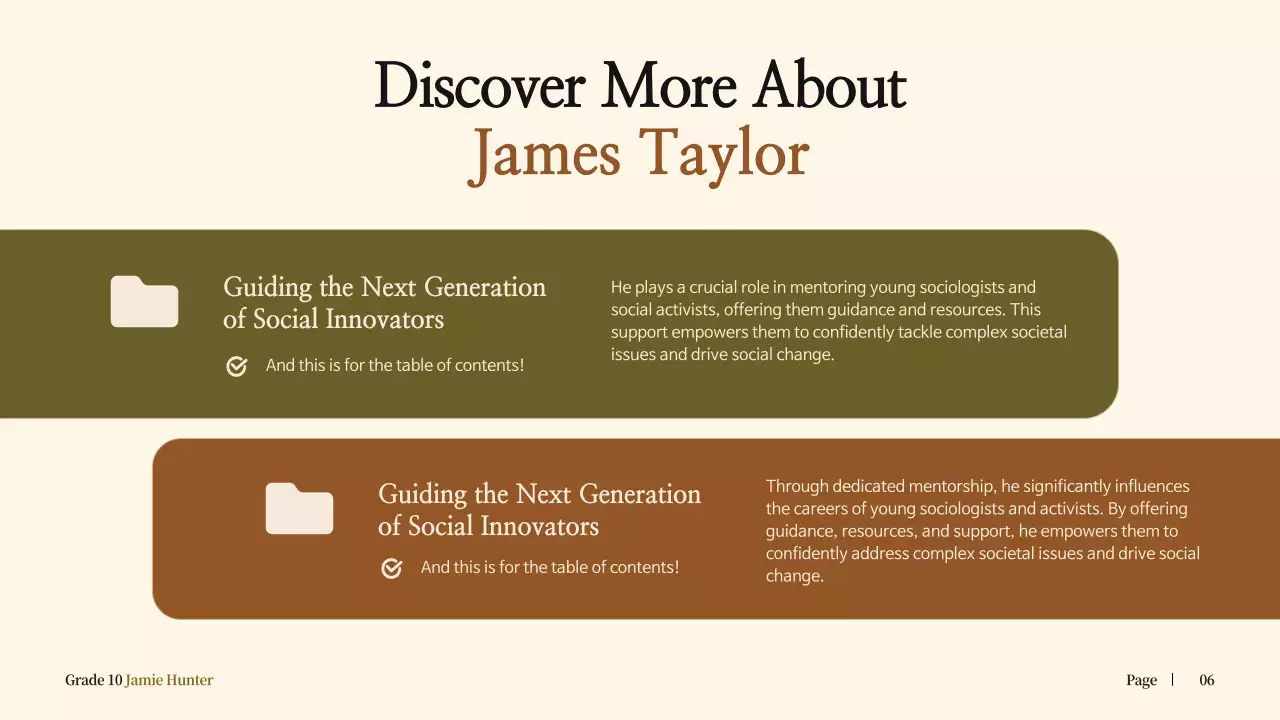 Brown Vintage Biography Presentation