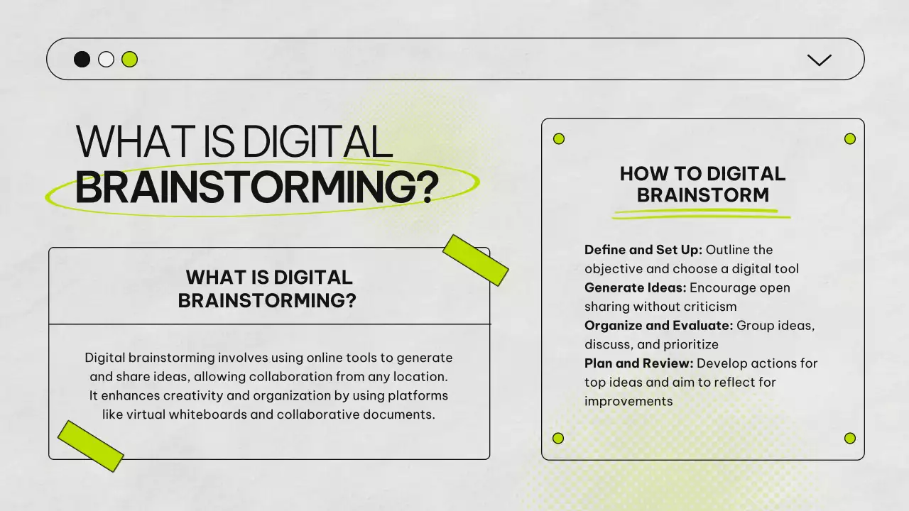 Bài thuyết trình hướng dẫn động não tối giản xanh