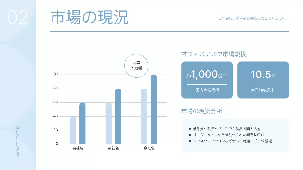 水色 シンプル ビジネス 提案書 プレゼンテーション