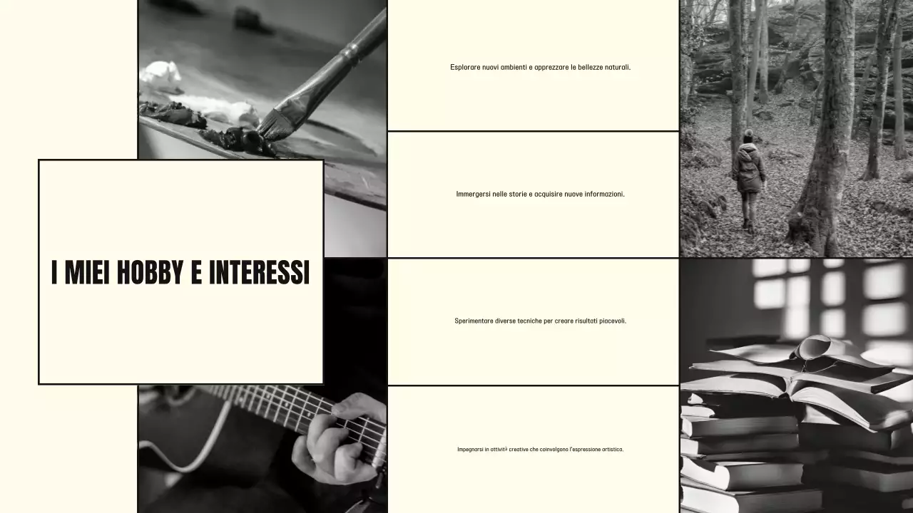 portfolio biografico minimale nero