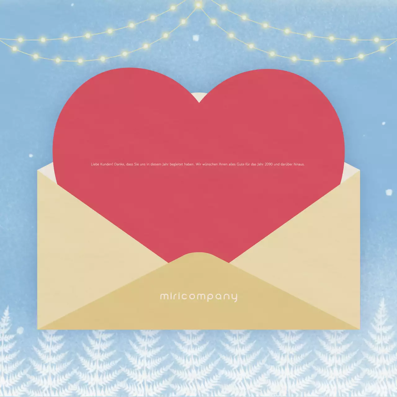 Blaue einfache Urlaubsgrüße