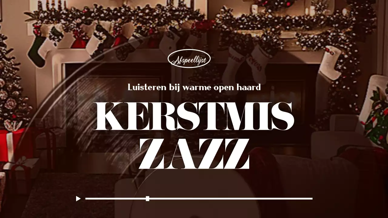 Een bruine vintage kerstafspeellijst promoten