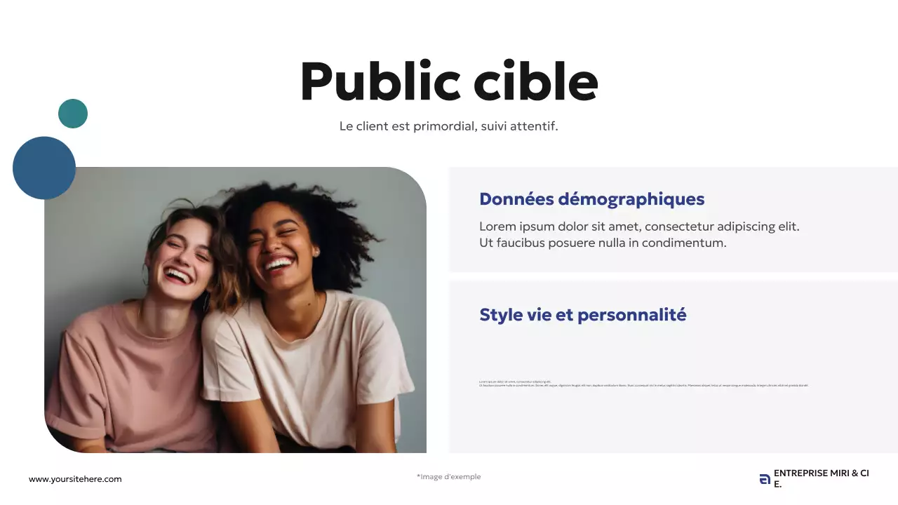 proposition d'entreprise moderne de couleur bleue