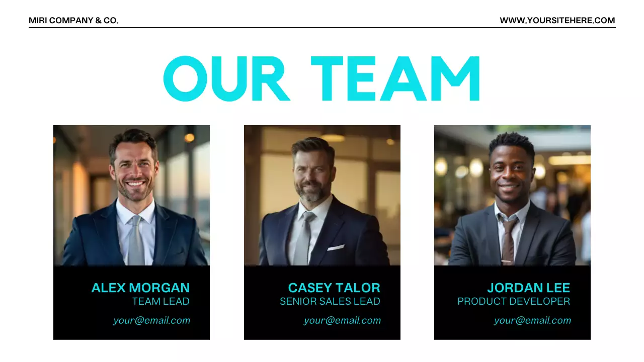 Turquoise Modern Project Template Presentation