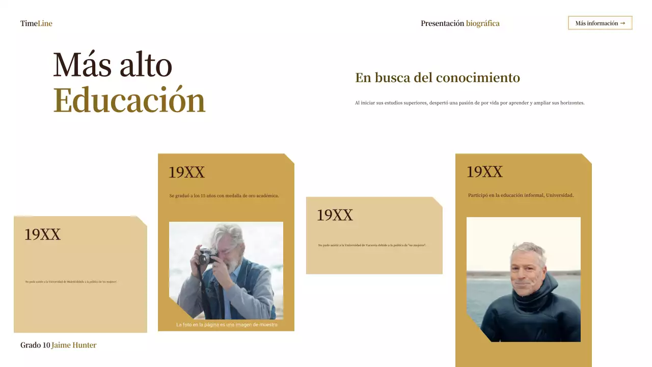 beige vintage biografía clase