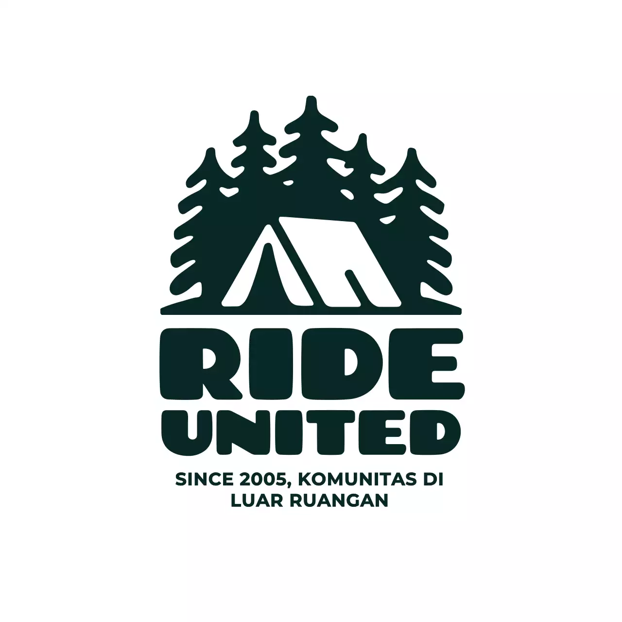 Green Rustic Camping Promotion Logo