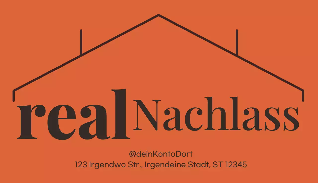 braune moderne Immobilien-Visitenkarte