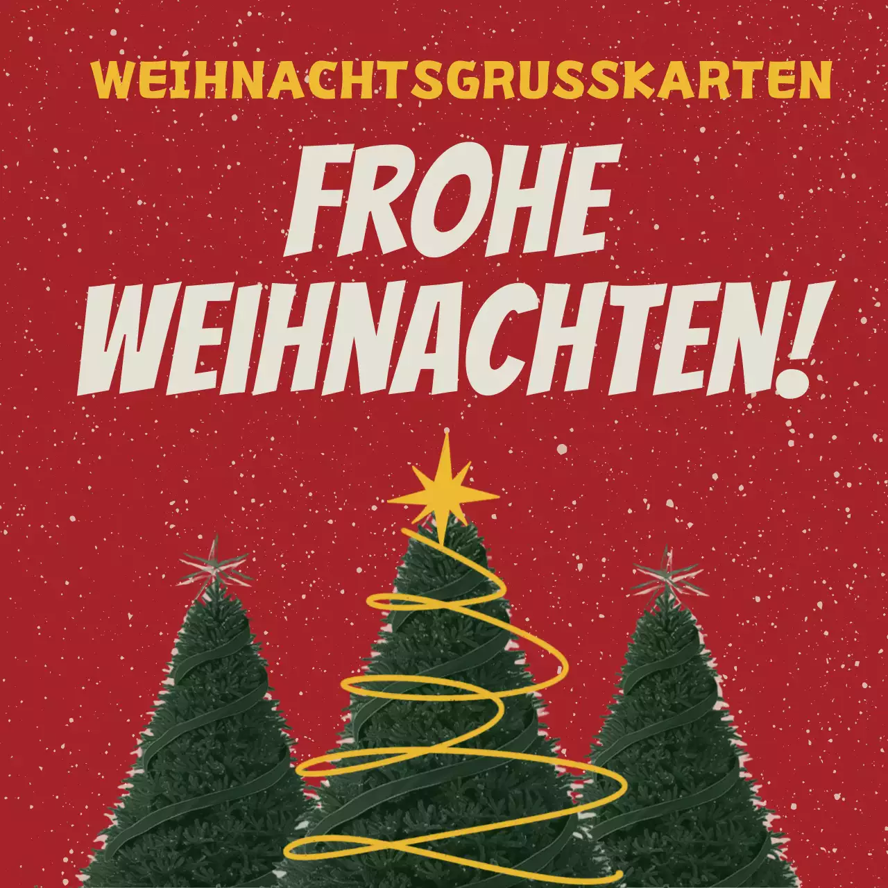 Rote Retro-Weihnachtsgrüße