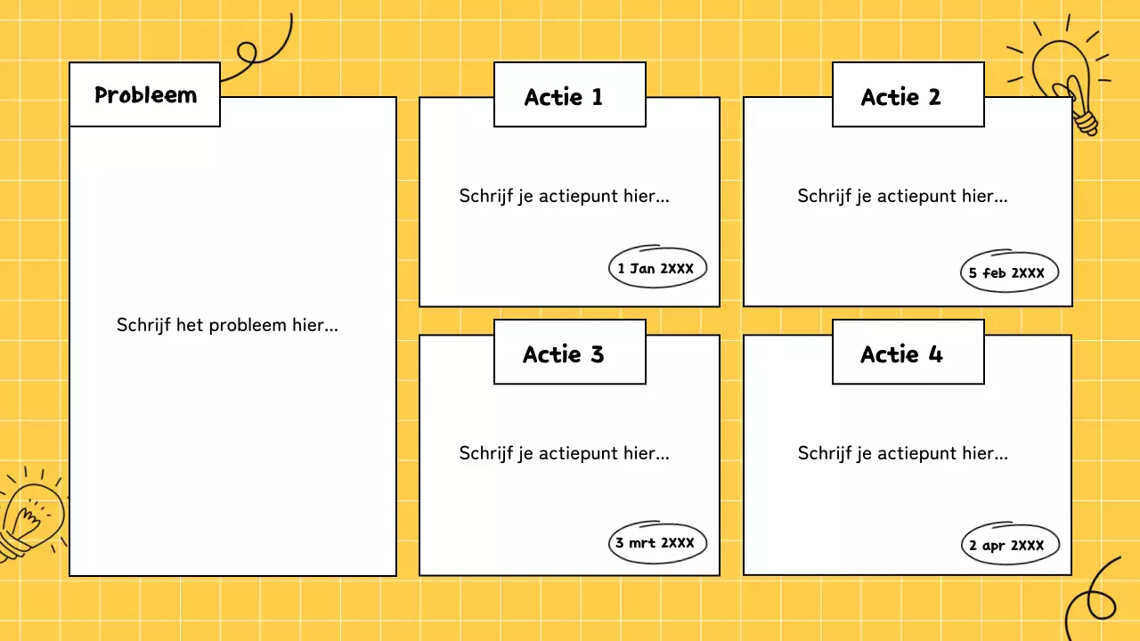 geel brainstormen infographics presentatie