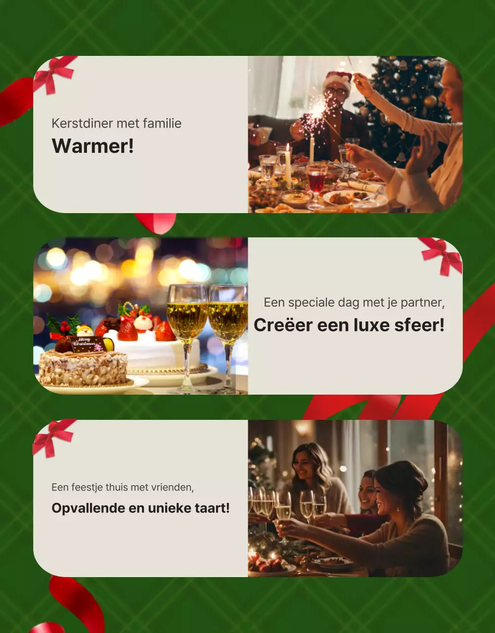 Rode Vintage Kersttaart Promotie