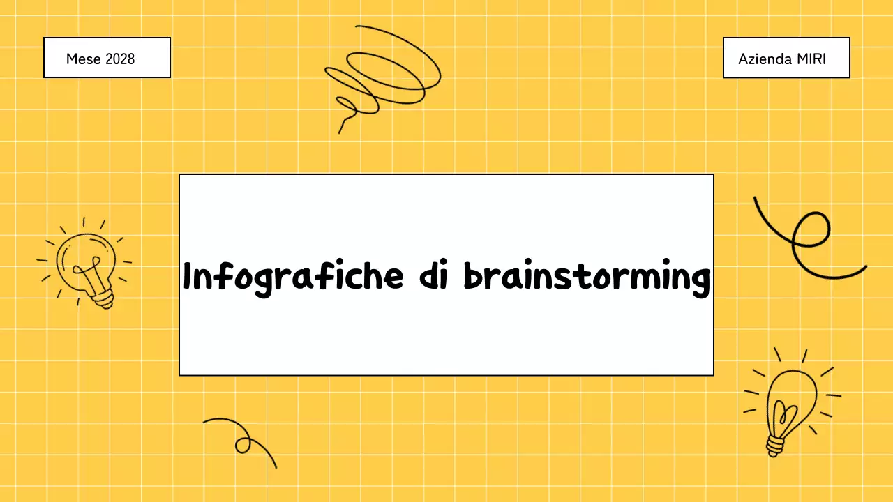 presentazione infografica di brainstorming giallo