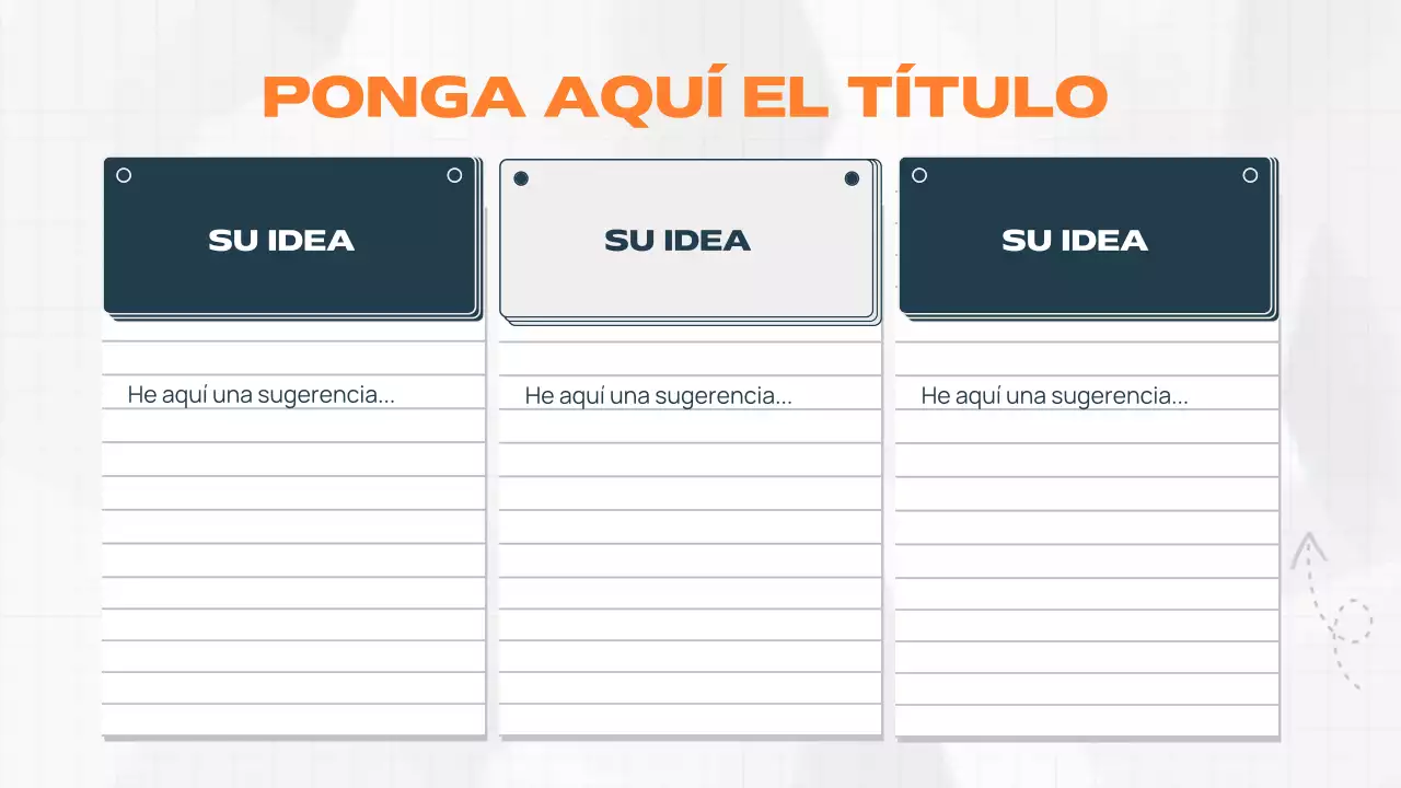 documento de lluvia de ideas orange modern