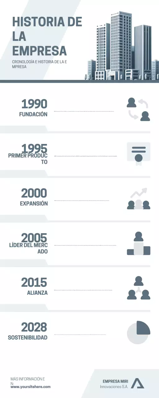 Clean Corporate Historia de la empresa Cronología Infografía