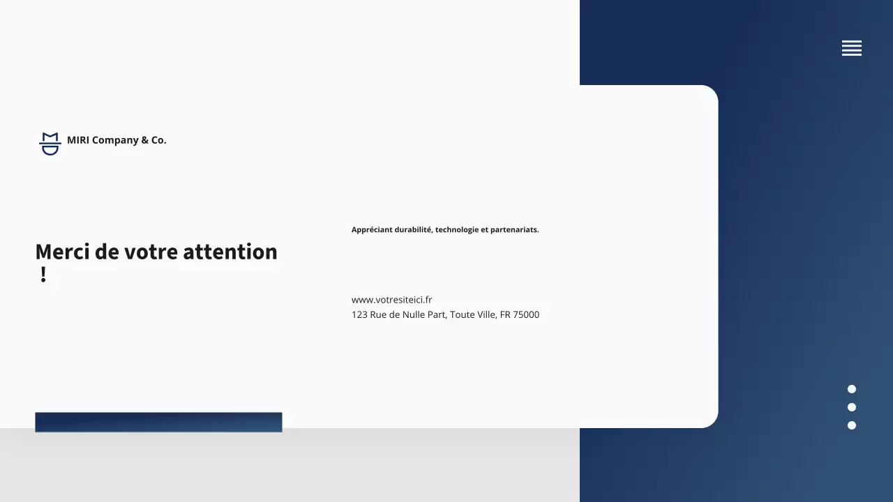 Présentation d'une proposition de projet d'entreprise de la marine