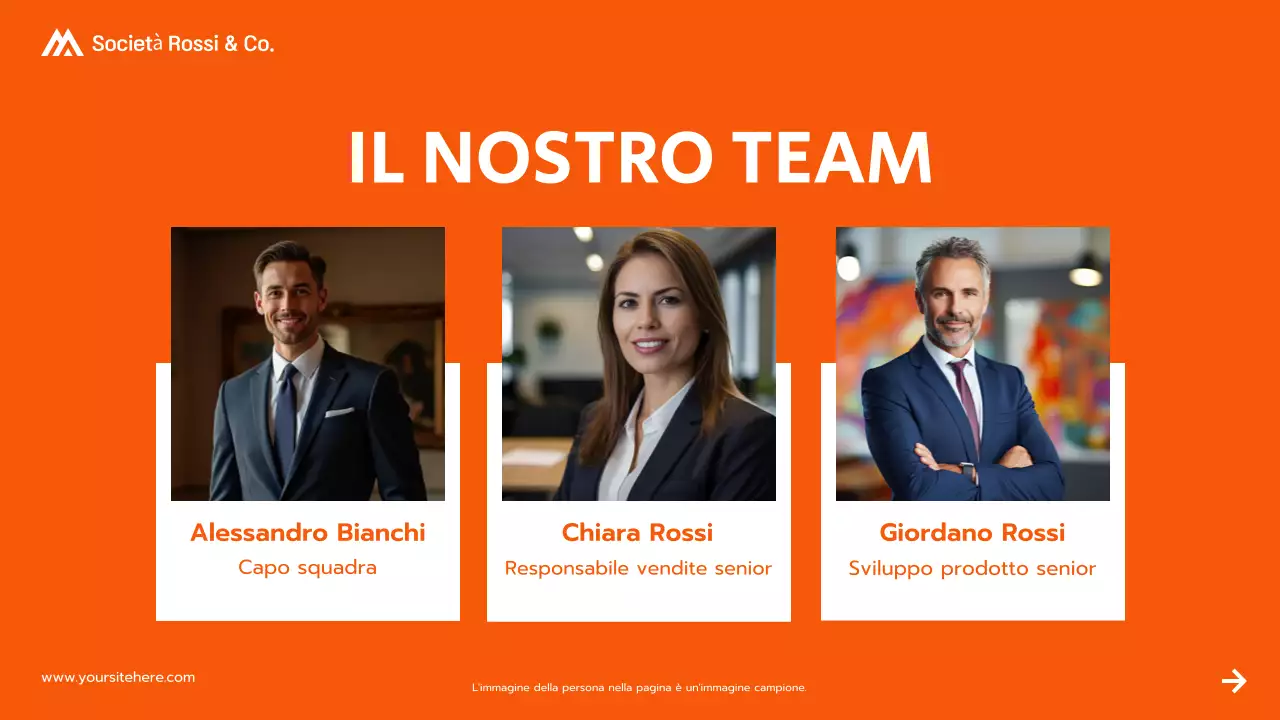 presentazione di una proposta di progetto moderno arancione