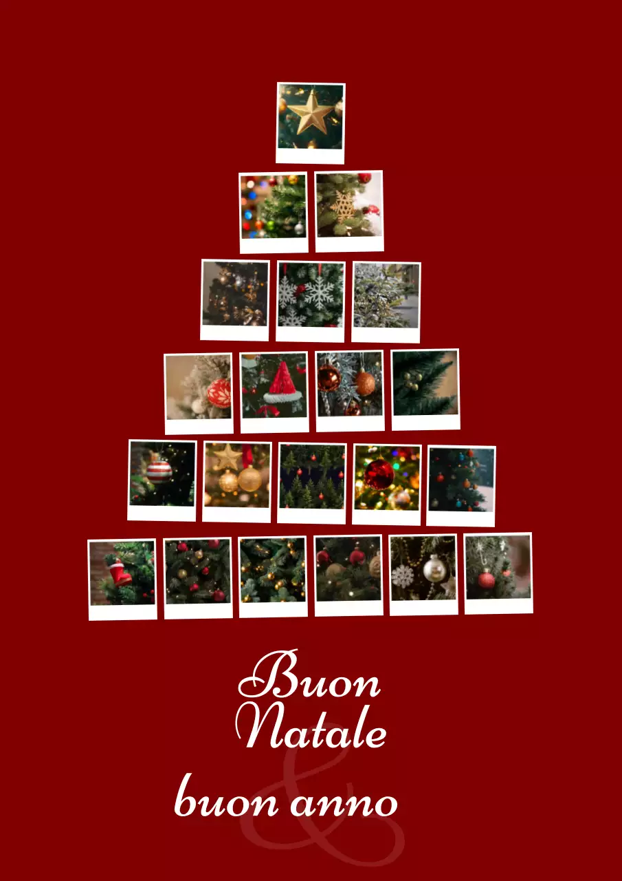 Cartolina natalizia semplice rossa