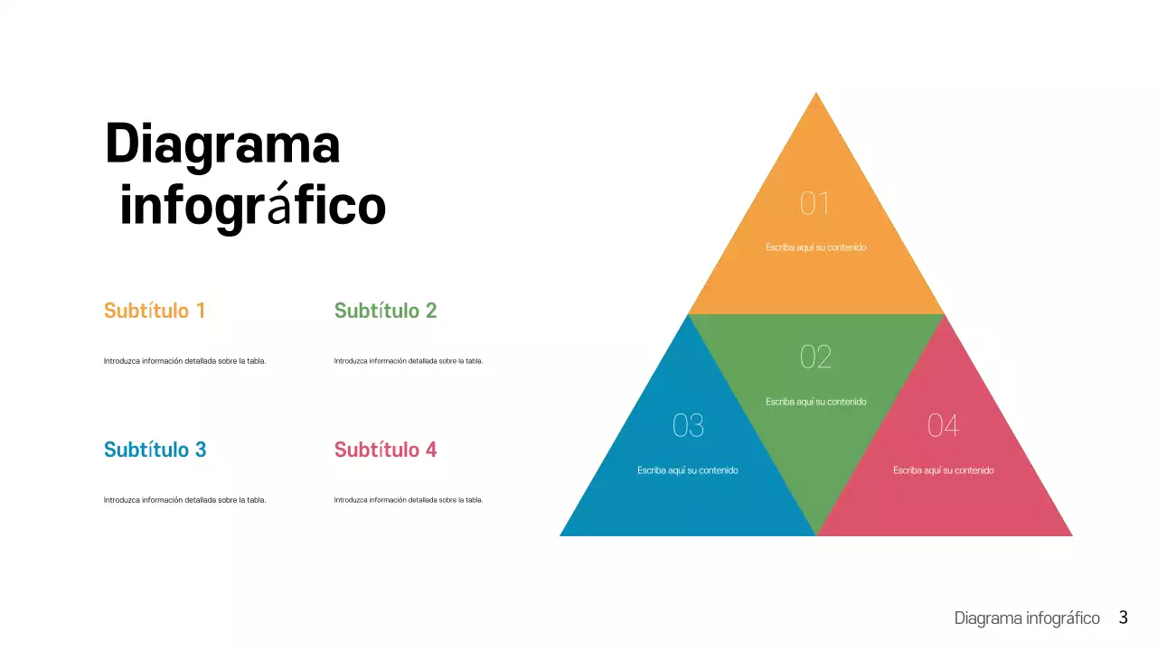 arco iris moderna plantilla de presentación infográfica