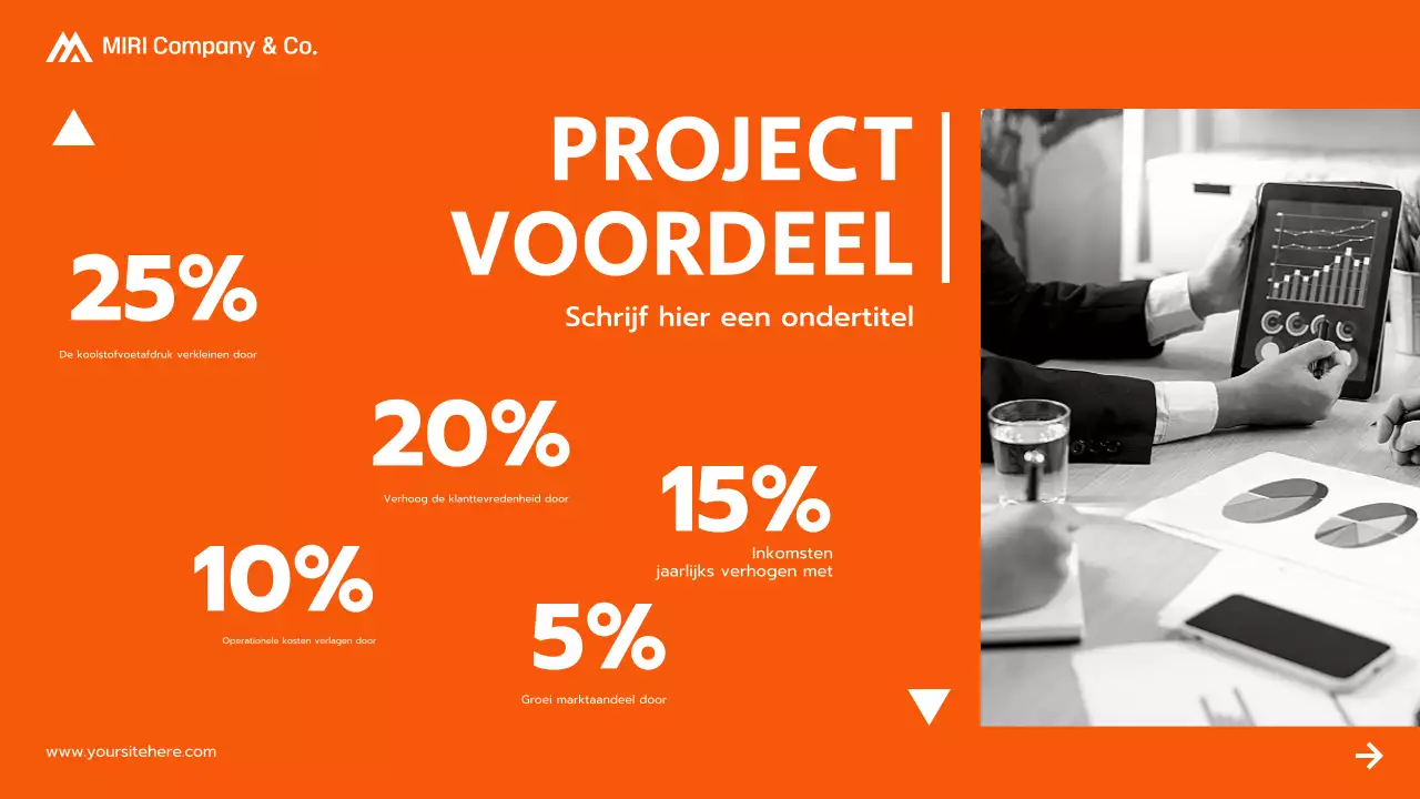 presentatie oranje modern projectvoorstel