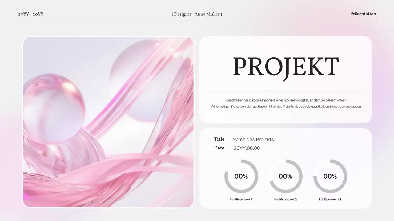 Ein einfaches Portfolio mit Farbverlauf in Rosa