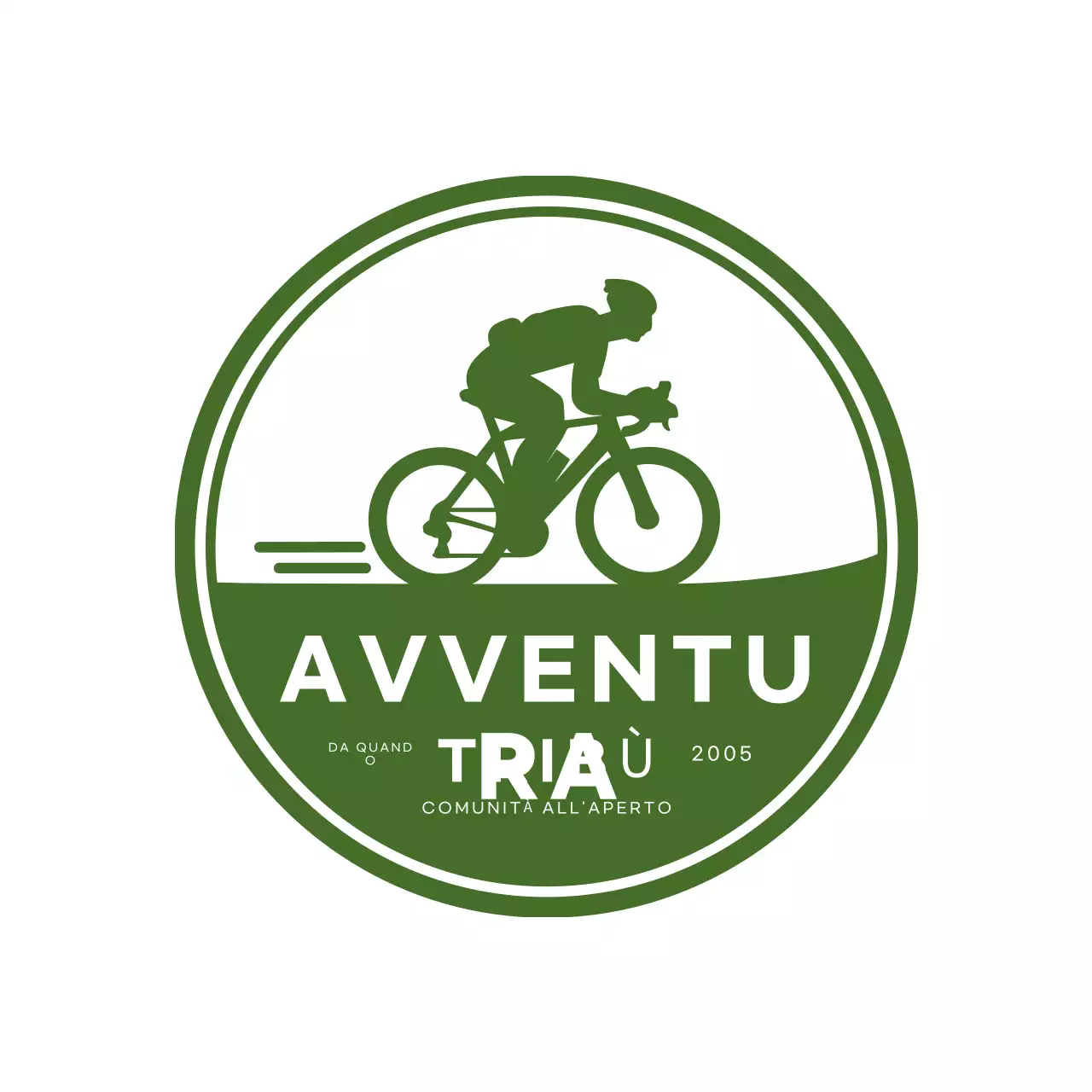 logo verde minimalista per il ciclismo