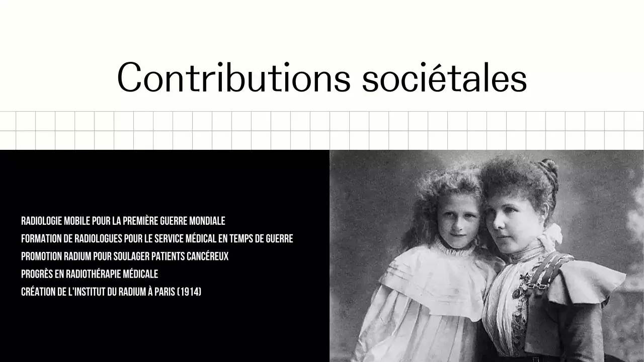 Explorer la vie de Marie Curie Simple Black Beige Presentation