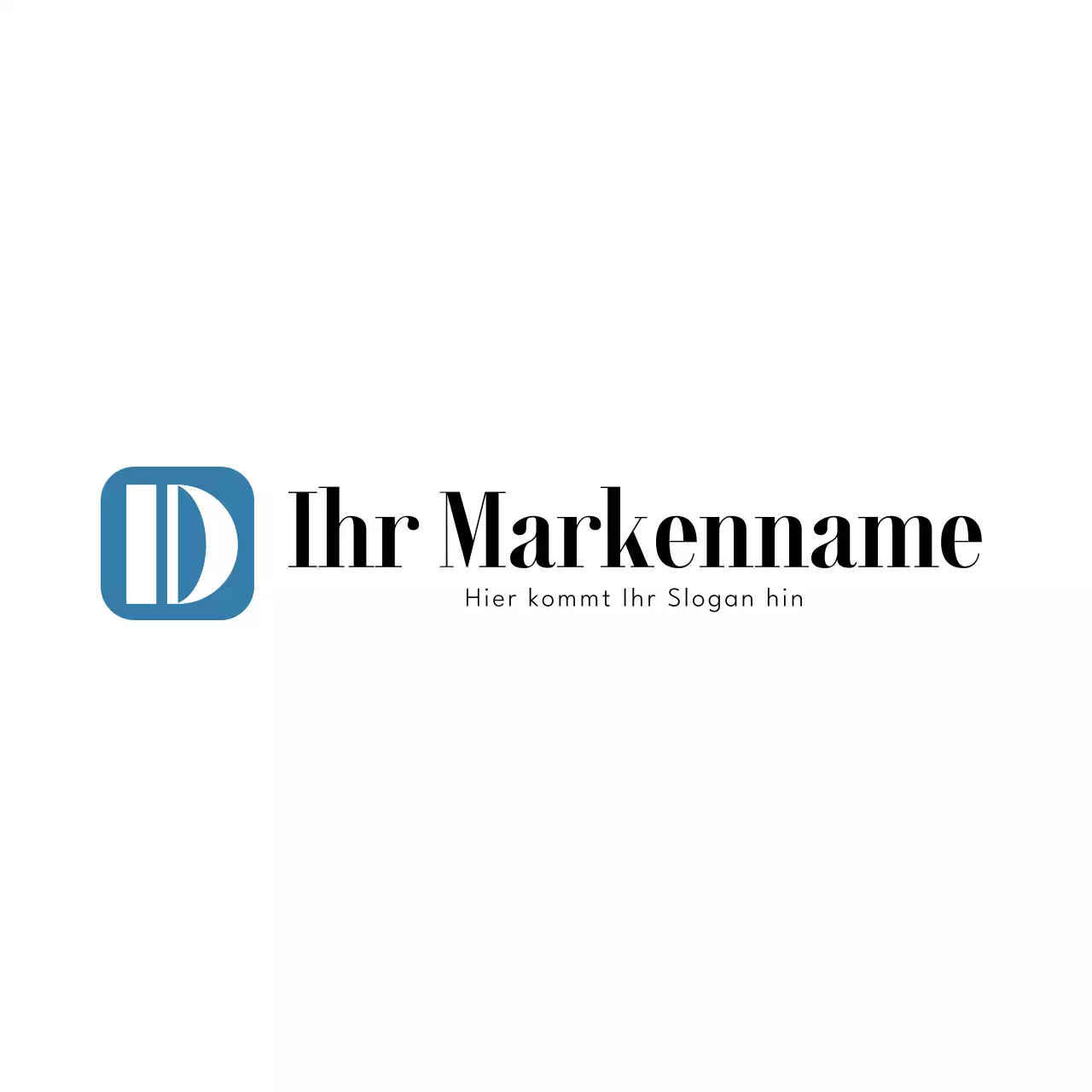 blaues modernes Markenlogo