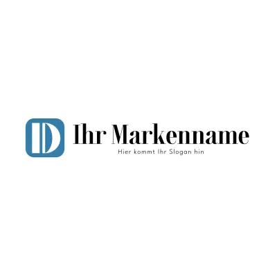 blaues modernes Markenlogo