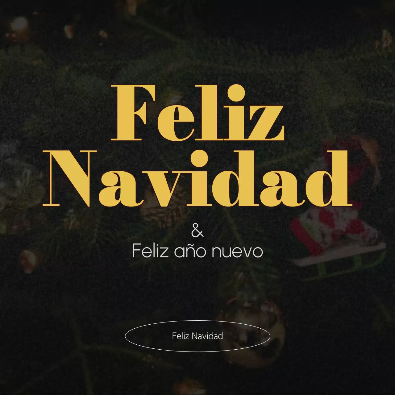 Tarjeta de Navidad Clásica Abstracta