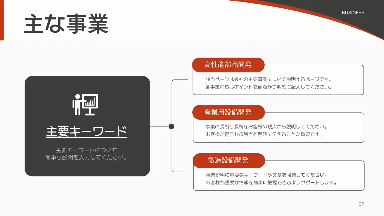 黒 モダン 会社 プレゼンテーション