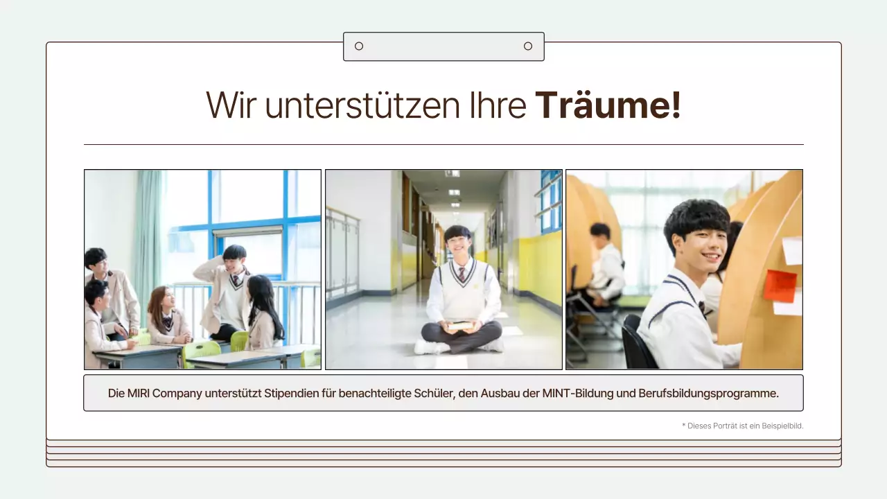 Ein sauberer, hellblauer Bericht zur sozialen Verantwortung von Unternehmen