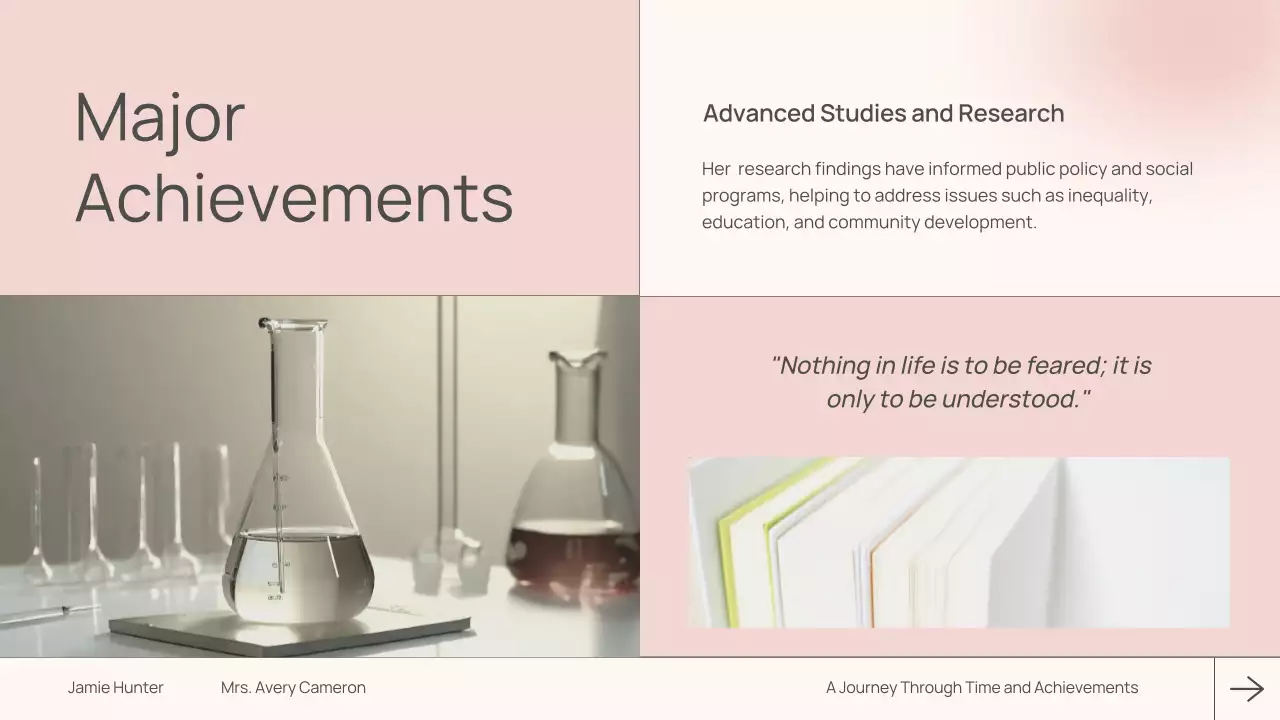 Pink Simple Biography Presentation