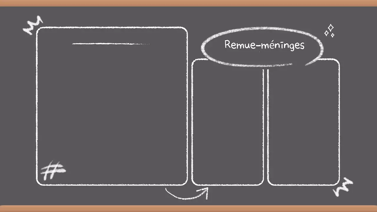 Présentation de brainstorming gris vintage