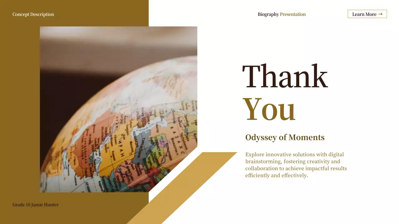 Beige Classic Biography Presentation