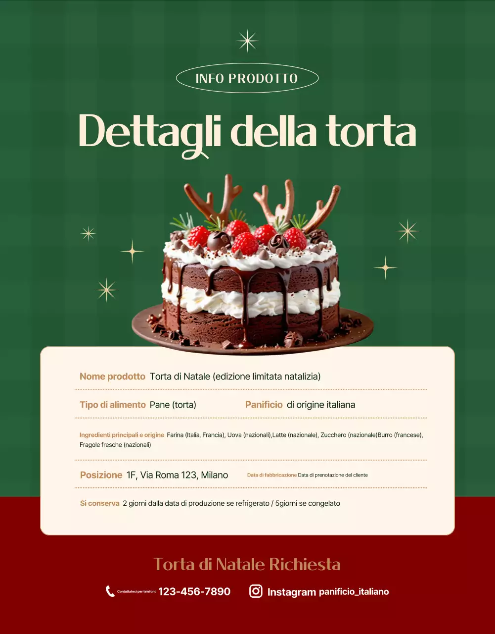 Pubblicità natalizia vintage rossa