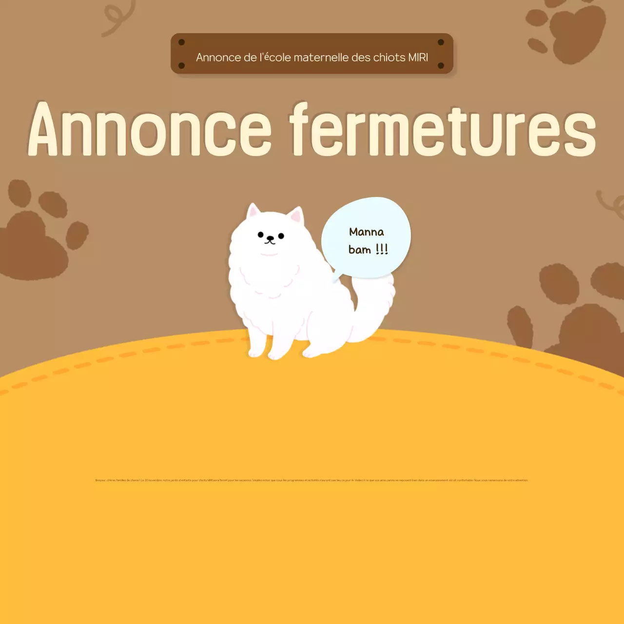 Promouvoir le jardin d'enfants des animaux en peluche jaunes