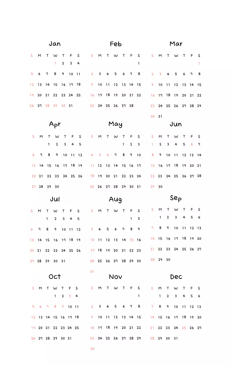 かわいい新年フォトカレンダー