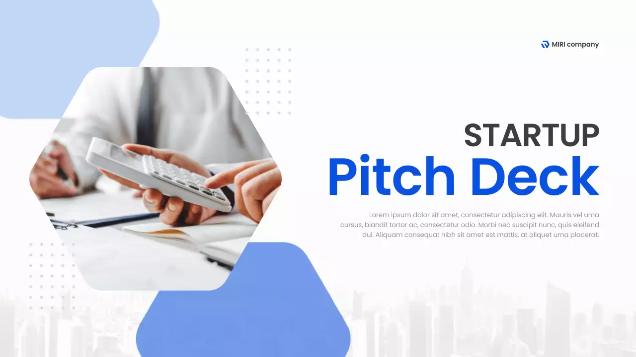블루 모던 스타트업 피치 프레젠테이션
