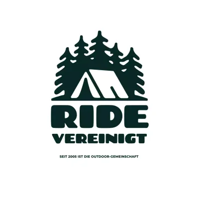 schwarzes Logo Outdoor-Erfahrungen minimaler Stil