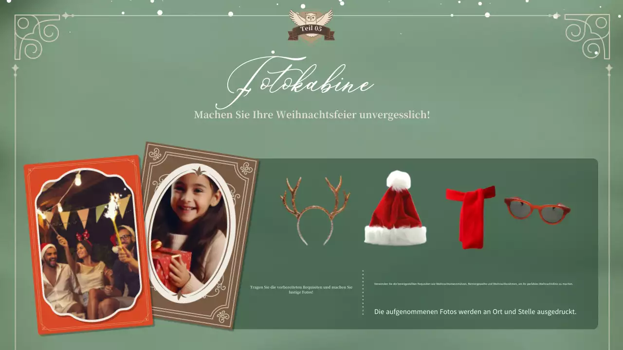 beige klassische Weihnachtseinladung