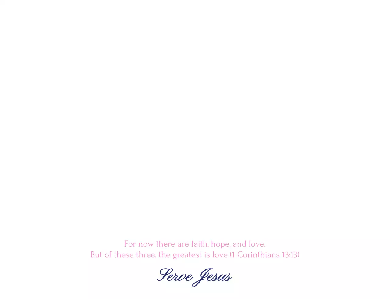 흰색 심플 교회 레터링