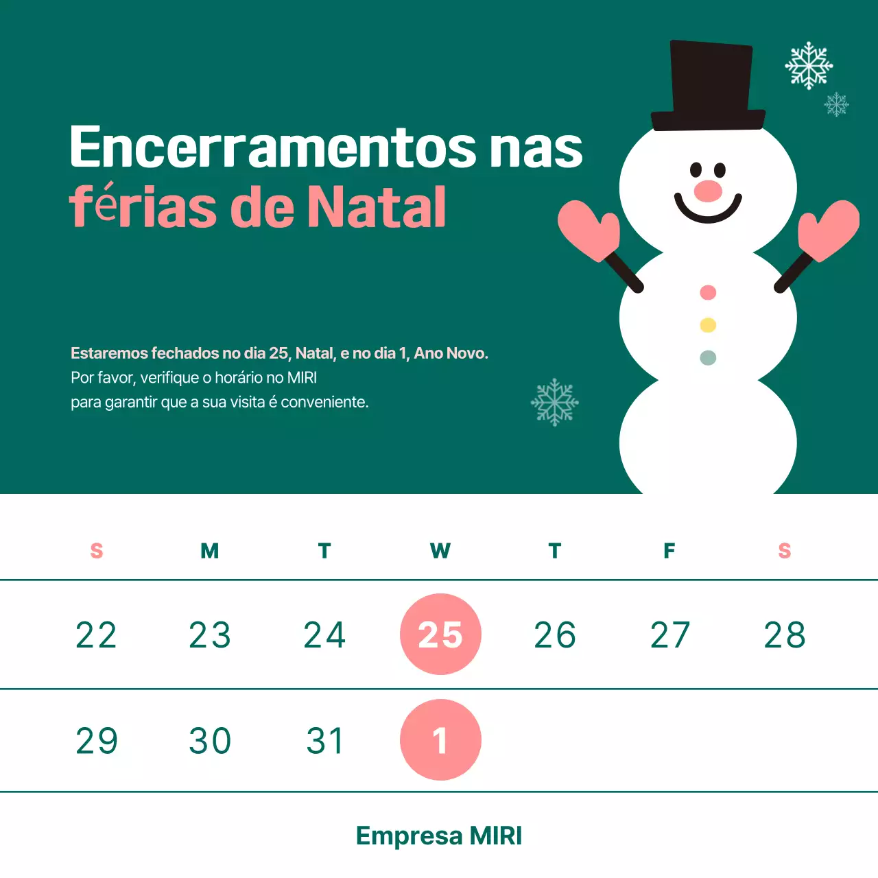 Anúncio de encerramento do Green Simple