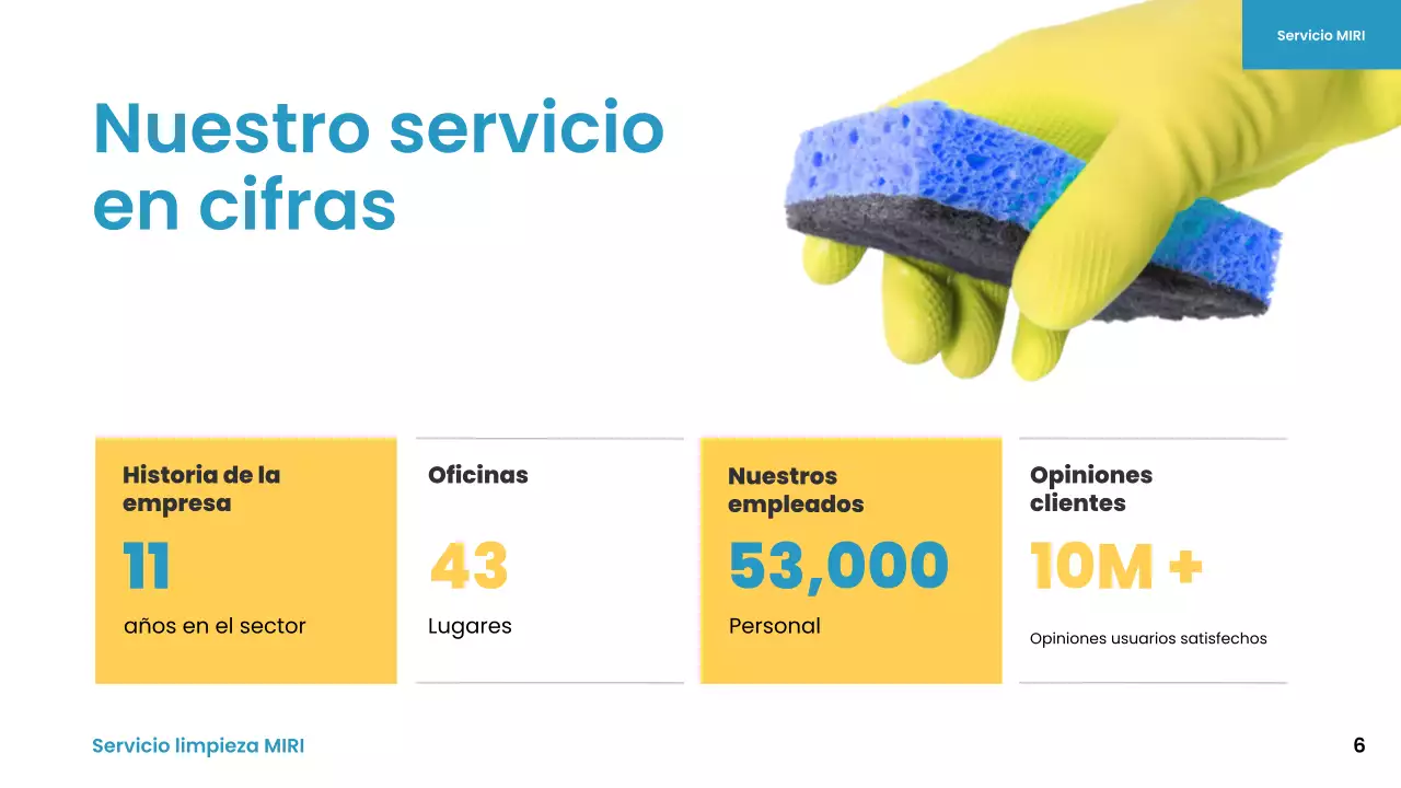 azul amarillo moderno servicio de limpieza promoción