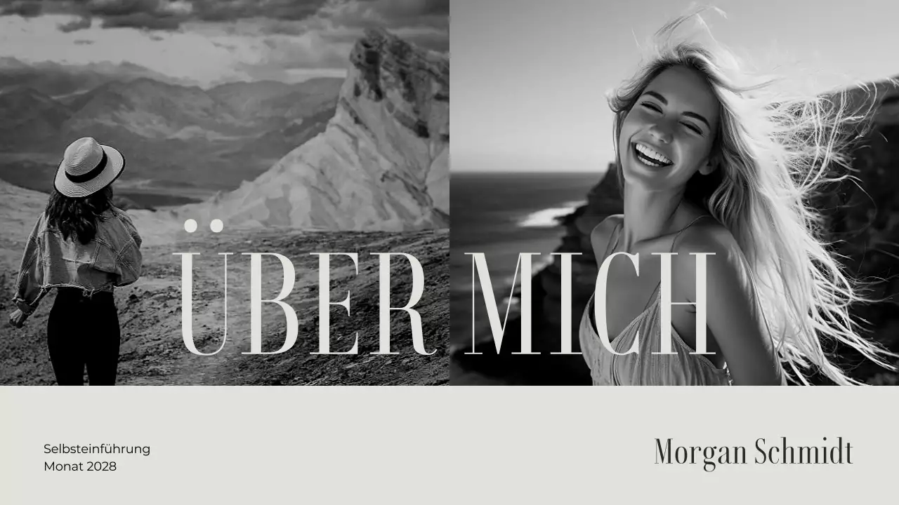 graue ästhetische klassische einführung portfolio präsentation